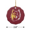 Northern State University Primary Logo Porcelain Scalloped Holiday Christmas Tree Ornament  2.8" (7.1 cm) - 3 of 4
