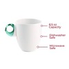 Guzzini Feeling Mug with Handle, Porcelain & Plastic, BPA-Free Microwave & Dishwasher Safe - 4 of 4