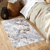 Area Rug Machine Washable Boho Carpet Non Slip Abstract Vintage Indoor - 2 of 4
