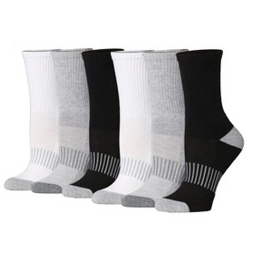 Tipi Toe Womens 6 Pack Midnight Mist Colors Pattern Athletic Hiking Arch Support Crew Socks - 1 of 4