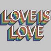 Adult Design By Humans Retro Love Is Love Pride By DudleyjazT-Shirt - 2 of 2