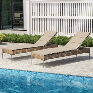 Crestlive Products Outdoor Chaise Lounge Cushion Foldable for Patio Furniture - 1 of 4