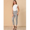 INSPIRE CHIC Women's High Waist Elastic Back Two Slant Pockets Office Work Ankle Pants - 2 of 4