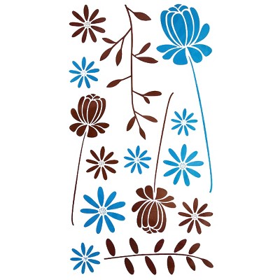 Slickblue Pleasant Flourish Vinyl Wall Decals – Stickers for Smooth Surfaces and Stylish Home Décor, 13" x 23.5"