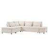 Polibi Oversized Modular Chenille Sectional Sofa with Pull-Out Bed - 4 of 4