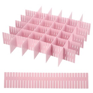 Unique Bargains Plastic Drawer Divider for Underwear Makeup Socks Desk Organizers and Holders 40 Pcs - 1 of 3