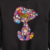 Boys' - Peanuts - Snoopy Silhouette Pattern Graphic Long Sleeve Fleece Sweatshirt - 2 of 4
