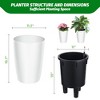 ODK 16 in Tall Planters Set of 4, Self Watering Pots for Outdoor Plants, Flower Pots with Built-in Drainage and Water Level Monitor, for Patio, Porch - 3 of 4