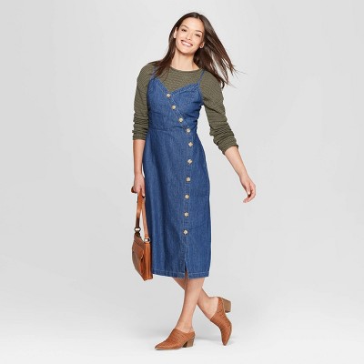 universal thread button down dress