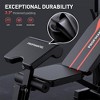 Weight Bench Fitness Equipment Adjustable Weight Bench Olympic Exercise Bench Bench Press Set with Squat Rack and Bench Home Exercise Equipment,Black - 4 of 4