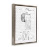 Stupell Industries Vintage Toilet Paper Roll Patent Floating Frame Canvas Art - 2 of 4