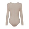 Coolmee Women's Ribbed Slim Fit Jumpsuit Long Sleeve Slim Fit Low Cut Top Ribbed Zipper Square Off Shoulder Jumpsuit - 4 of 4