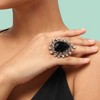 SOHI Women's Black Teardrop Cocktail Ring - 3 of 3