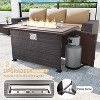 ALAULM Outdoor Patio Furniture Set Outdoor Sectional Rattan Sofa Set Brown Manual Wicker Patio Conversation Set with Cushions - 3 of 4
