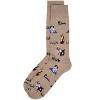 Memoi Men's Live Laugh Bark Rayon from Bamboo Crew Socks Hemp Heather 10-13 - 3 of 3