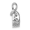 Black Bow Jewelry Platinum Plated Sterling Silver & CZ Love Knot Pendant, 14 x 21mm - 2 of 4