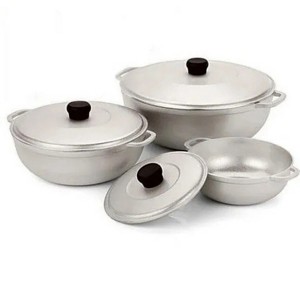 LunaLulink 3Pieces Colombian Cast Aluminum Caldero or Dutch Oven Set with Lid - 1 of 4