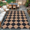 Washable Easy Jute Rug Modern Checkered Rug with Non Slip TPR Rubber Backing - 4 of 4