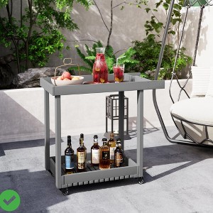 Versatile Cart HDPE Heavy Duty Utility Cart 500Lbs Load Flexible Wheels for Home, Office Black/Gray - 1 of 4