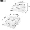 Kumasinova 55.9 Inch Convertible Sofa Bed,Pull Out Couch with 3 USB Ports,2 Side Pockets and 360°Swivel Phone Holder for Living Room,Apartment - 3 of 4