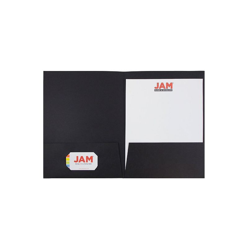 JAM Paper Two-Pocket Textured Linen Business Folders Assorted Colors 386LASSRT, 3 of 6