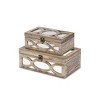 Cheung's Twyla Set of 2 Mirror Overlayed Wood Boxes - 2 of 4