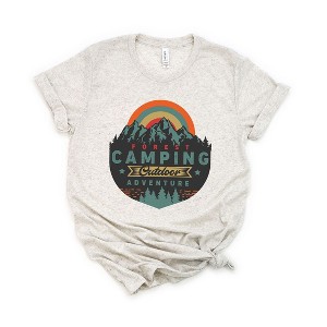 Simply Sage Market Women's Forest Camping Badge Short Sleeve Graphic Tee - 1 of 2