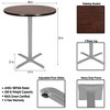 Hampden Furnishings 42" Bennet Collection Round with X Base Dining Bar Height Table - 4 of 4