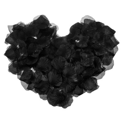 Unique Bargains Decoration Wedding Party Silk Artificial Flower Petals Black 3000 Pcs