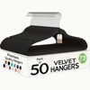KTMBDW Premium Quality Space Saving Luxurious Velvet Hangers - Ultra Thin Non Slip Suit Hangers - 50 Pack - 3 of 4