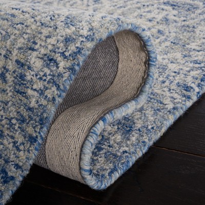 Metro Blue and Ivory Hand-Tufted Wool Area Rug