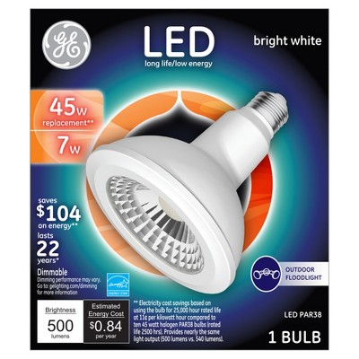 General Electric LED 45w PAR38 Outdoor Floodlight Light Bulb Bright White