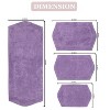 Waterford Tufted Bath Rug, Extra Soft and Absorbent, Non-Slip Bath Mats, Machine Washable bath rugs for Bathroom, 4 Pcs Set with Runner, Purple - 3 of 4