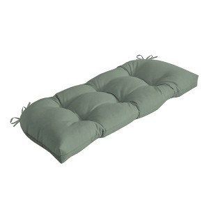 ARDEN earthFIBER Outdoor Wicker Settee Cushion, 41.5 x 18, Water Repellent, Fade Resistant 41.5 x 18, Sage Green Texture - 1 of 4