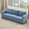 3 Seat Sofa Couch, 89" Modern Sofa with Armrests, Comfy Couch Sofa with Extra Deep Seat Couches for Living Room Bedroom Apartment and Office Chenille - 3 of 4