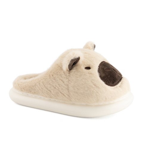 Женские тапочки Andrea Women’s Cozy Capybara Slippers with Plush Faux Fur 90211 BEIGE 7