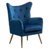 CAVINAS Velvet Accent Chair with Mid-Height Tufted Backrest and Gold Metal Legs,Upholstered Living Room Chairs,Reading Chairs for Living Room - 4 of 4