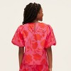 Girls' Classic Rose Puff Short Sleeve Blouse - kate spade new york x Target Pink/Red - 2 of 4