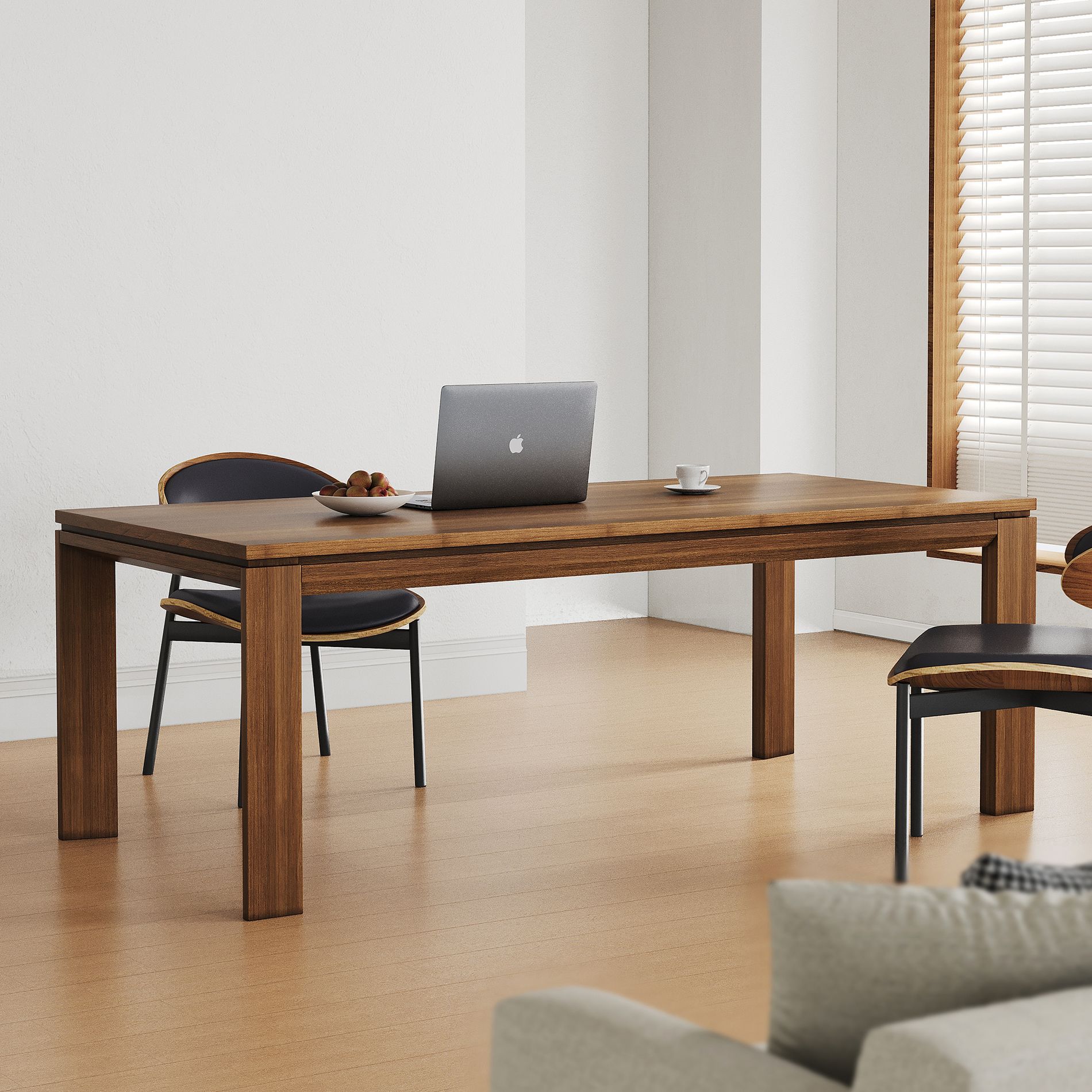 Luck Live 62.99 in. medieval modern style dining table, suitable for 6-8 people