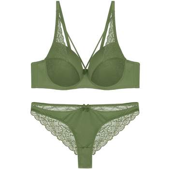 Buy online Green Cotton Bras And Panty Set from lingerie for Women by  Liigne for ₹309 at 76% off