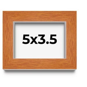 PosterPalooza | Photo Size Modernist Brown Picture Frame - UV Acrylic, Foam Board Backing, Hanging Hardware - 1 of 4