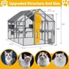 GDFStudio Barlow Modern 111.5" Wood and Metal Outdoor Large Cat House with Waterproof Cover - 3 of 4