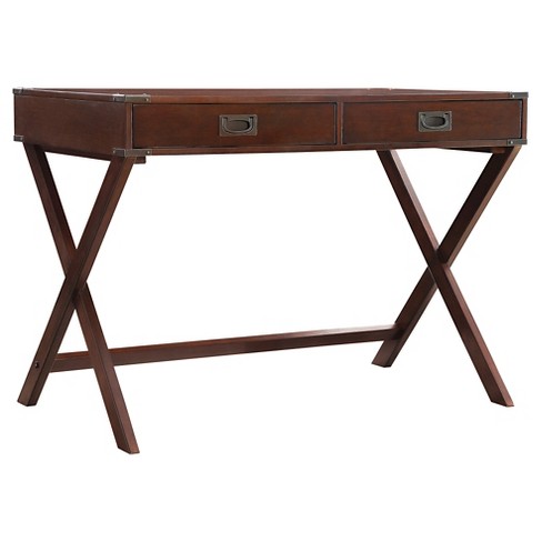 Kenton Wood Writing Desk with Drawers - Inspire Q - image 1 of 4