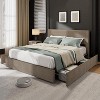 Acekool Upholstered Bed Frame with Corduroy Wingback Headboard, 4 Storage Drawers, Platform Slat Support, No Box Spring Needed - 3 of 4