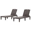 Merax 2-Piece Outdoor Chaise Lounges with Adjustable Backrest - 3 of 4