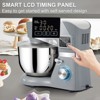 VEVOR Stand Mixer, 660W Electric Dough Mixer with 6 Speeds LCD Screen Timing, Tilt-Head Food Mixer with 5.8 Qt Stainless Steel Bowl, Gray - 3 of 4