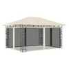 vidaXL Gazebo with Mosquito Net 13.1'x9.8'x9' Cream 0.6 oz/ft² - 2 of 4