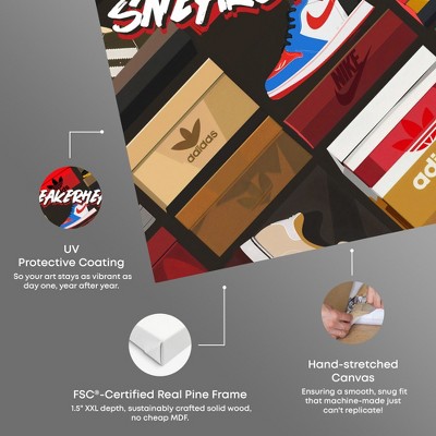 Sneakerhead Collection Multicolor Canvas Wall Art, 16" x 24"