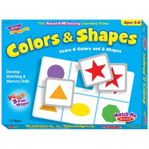DUPLICATE TREND Enterprises: Trend Colors and Shapes Match Me Flash Card Game, Ages 3-6 - 1 of 2