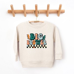 The Juniper Shop Big Brother Checkered Toddler Graphic Sweatshirt - 1 of 2
